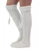 AJ186057 Wholesale Winter Warm Long Socks Women Over Knee High Boot Socks Cable Knit Thick Stockings