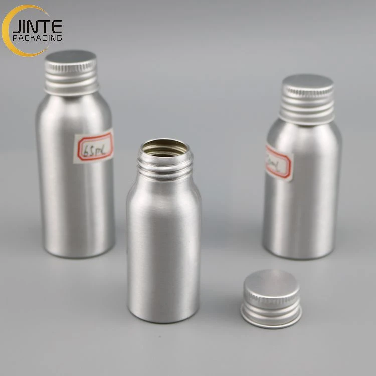 Aluminum Bottles With Screw Lid And Logo Colour Customized  30ml 65ml 80ml