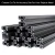 Import aluminum extrusion custom 30x30 black sliver t slot for industrial used aluminum extrusion from USA