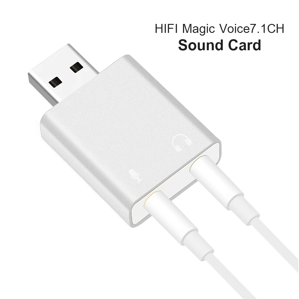 Aluminum High quality USB 7.1 sound card - OEM