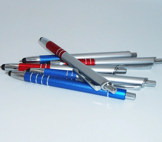 Aluminum touch roller ball pen with rubber grip promotional gifts