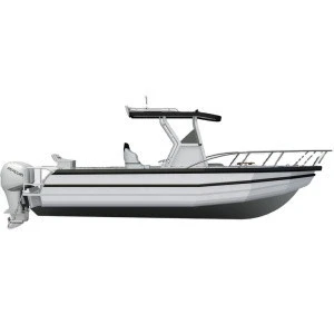 American design 25ft 7.5m Luxury Welded Aluminum Centre Console Hardtop Fishing Boats for Sale