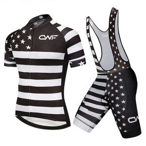 American Team Sports Cycling Jersey Set Suit Mountain Bike Cycling Wear for Men