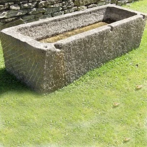 Antique Water Feeding Drinking Granite Stone Trough for Animal, Pigs, Cattle, Horse,Cow