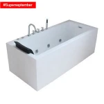 Apron Jetted Tub Shower Combo Whirlpoo Jet Bathtub With Two Sided Apron