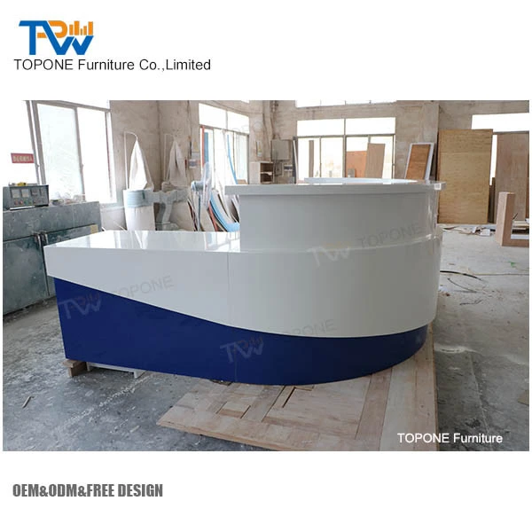 Artificial Marble Stone Hotel/office Lobby reception counter Design