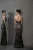 Import ASEY-07 V Neckline Girl Evening Gown Sheer Crystal Black Sequined Mermaid Long Prom Dress from China