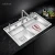 Import Asras SUS304 handmade kitchen sink fine brushed stepped base with drainer and kitchen tap manufacturer 8048J-1 from China