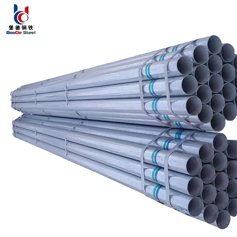 ASTM A53 GrB 4 Inch DN40x4mm thickness 6 meters length Hot Dipped Galvanized Steel Pipe