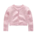 Autumn O Neck Knitted Sweaters Girls Wholesale Kids Cardigan Sweater with Low Price