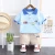 Import Baby boy Clothes kids apparel wear Clothing Vendors Children Summer pure color Designer t-shirt+pants Suits cotton Wholesale from China