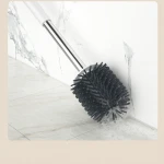 Bathroom Toilet Cleaner Scrub Brush Stainless Steel Handle With Plunger Set Modern Silicone Flex Nordic 360 Toilet Brush