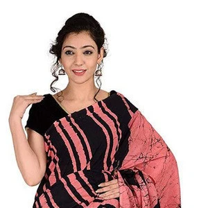 Batik Print Saree India Pakistani Designer Party Wear Saree