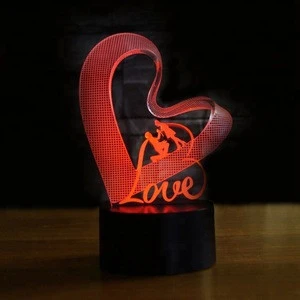 Battery Powered Cool Automatic Night Light 3d Illusion Lamps