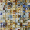 Beautiful color mix 23*23 blue crystal glass mosaic tile for wall, bathroom, backsplash