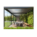 Beautiful slide sunroom parts used as winter garden greenhouse