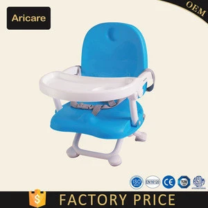 Best price comtom color grey height adjustable travel restaurant portable foldable baby high chair