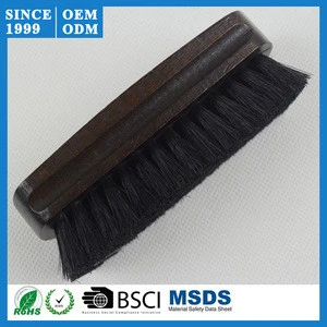 Best Quality Wooden Dance Shoe Care Brush Soft Bristles Horse Hair Shoe Polish Brush