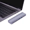 Best Selling 7 In 1 USB C HUB 7 Port To HD MI + PD*2 + SD/TF Card Reader + USB 3.0*2 For MacBook Pro
