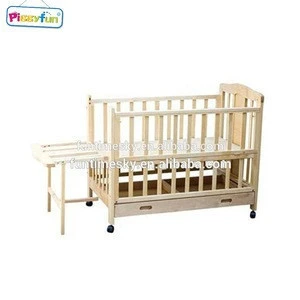 Best selling high quality safety wood baby crib set furniture