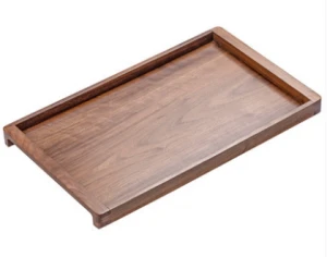 Black walnut solid wood tray / Rectangular tea tray
