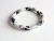 Import Black & White Hand Crocheted Glass Beads Bracelet from Nepal