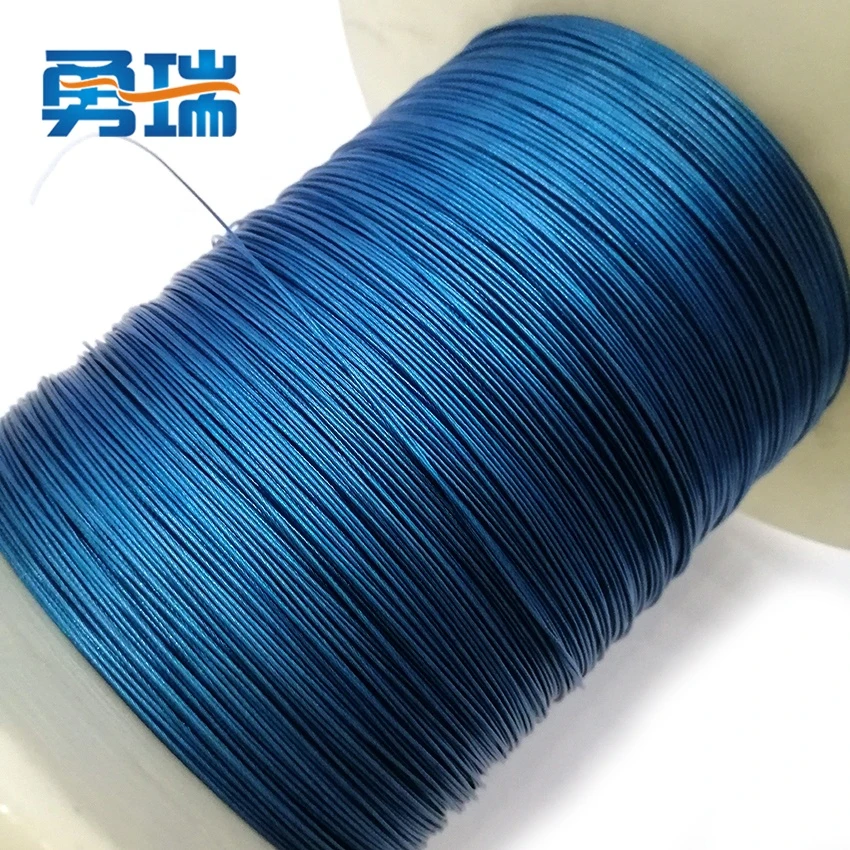 Blue 0.6 coated to 0.75 Nylon Wire Rope color steel wire nylon rope manufacturing rope coating