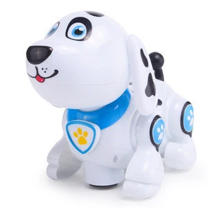 B/O funny animal bump and go dog toy with music and light
