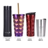 BPA free Custom logo Insulated stainless steel tumbler coffee cup travel mugs with lid