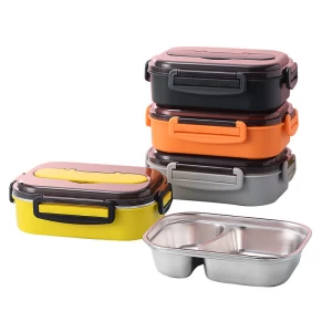 BPA free sealed buckle lunch box  Stackable home storage organization boxes With Handle