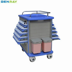 BR-MT02B hospital abs medical trolley with drawers medicine trolley medication cart prices