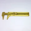 Brass Caliper Vernier Gauge Tool Sliding Pocket Jeweler Measuring 100mm Mini Ruler Solid Scale Bead Measurement