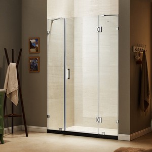 Bright Chrome Finish Sliding Door Shower Screen