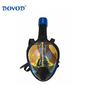 BSCI manufacturer anti fog and anti leak 180 view adult diving full face snorkel mask with PATENT