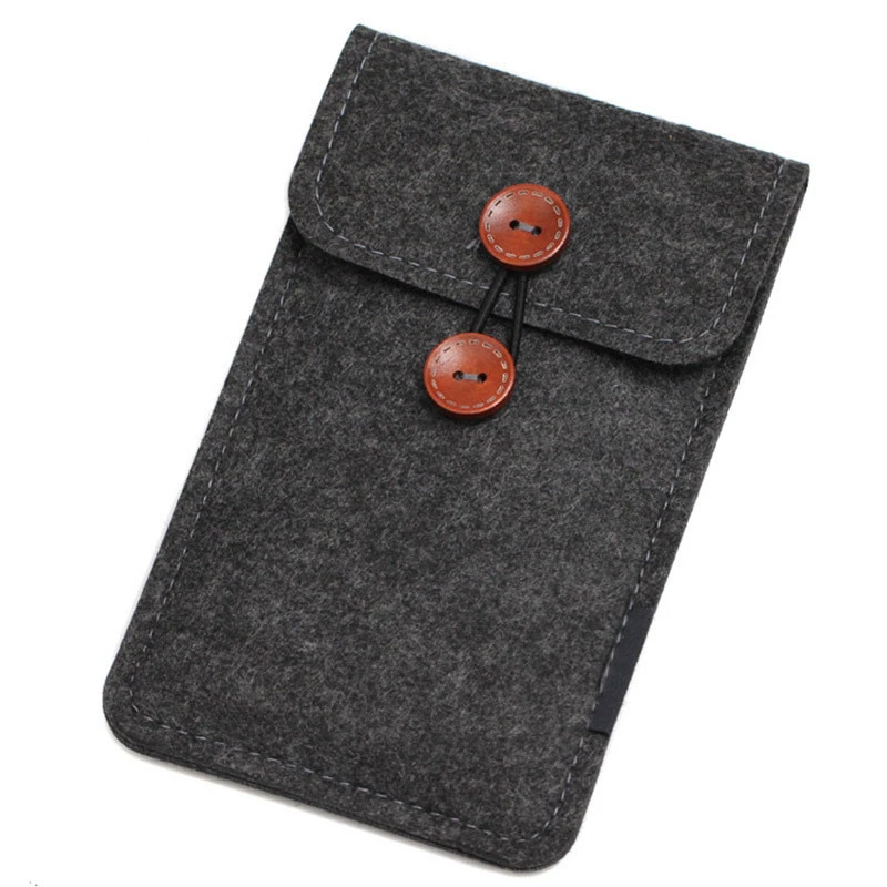 Business Men&#x27;s Felt Mobile Phone Bag Wallet Bag Coin Purse Card Holder Phone Bag Wholesale Custom Logo