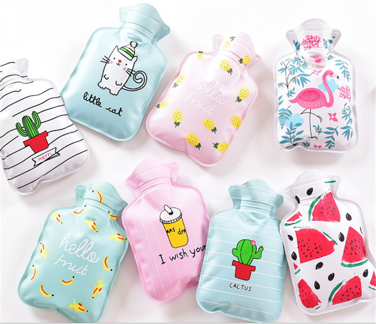 Cartoon cute colorful hot water bag &amp; hot water bottle with cover