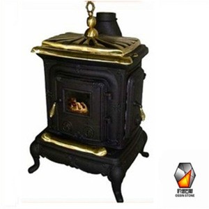 Cast iron wood burning stove Fireplace indoor