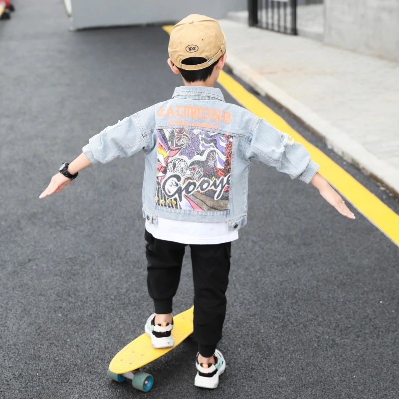 CCYH new product baby kids cropped denim jacket for little boy