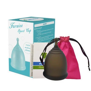 CE Approved 100% Medical Grade Black Silicone Menstrual Cup