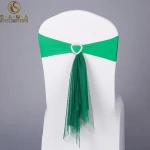 Chair Back Flower Elastic Chair Sleeve Chair Back Wedding Decoration Sashes