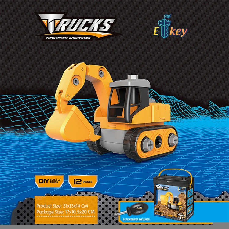 Cheap Child Diy Toy Take Apart  Contrcution Truck Series Educational Games Kids Toys