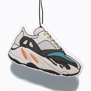 Cheap Customized Paper Car Air Freshener Sneaker Shoes Shape Hanging Scented Paper