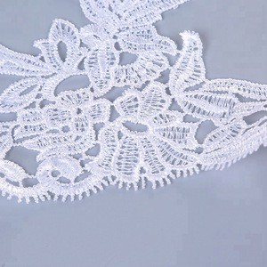 cheap new design water soluble 100% polyester chemical net lace trim
