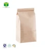 Cheap Recyclable Block Bottom Kraft Paper 250G 500G 1000G 1Kg Custom Coffee Bags With Valve Wholesale Packaging Bag
