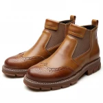 Chelsea Boots Cow Leather Men Ankle Boots Original Male Short Casual Shoes British Style Winter Spring Boots