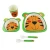 Import Children 5pc Breakfast Lunch Dinner Set Dining Bamboo fibre Eco Tableware from China