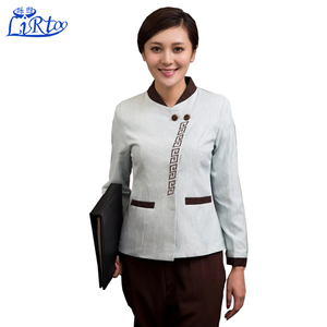 China 5 star clothing designs for hotel housekeeping uniform