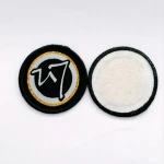 China factory cheap customized garment woven patches clothing logo badges