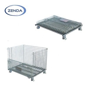 China manufacturer large metal steel storage mesh security cage containers