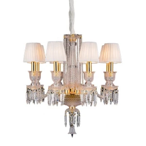 China modern luxury gold indoor plated glass hanging led classic chandeliers pendant lights